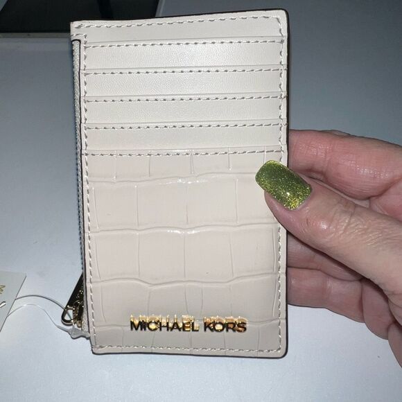 Michael Kors Jet Set Travel Cream Card Case - Picture 1 of 5